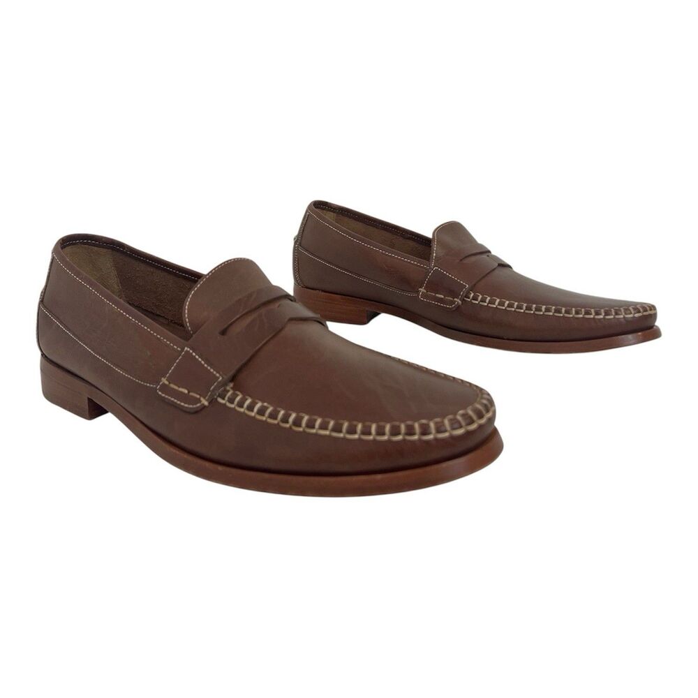 Johnston & Murphy Men's 10.5 M Penny Loafer Brown Sheepskin Lined